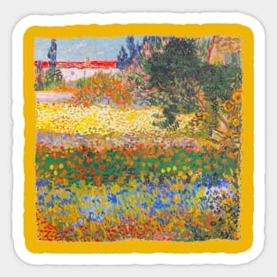 Vintage French Floral Cottage Garden Flowers Van Gogh Sticker